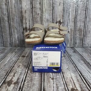 Birkenstock Youth Arizona Kids Bs Narrow Fit Sandal Fur Lined Gray Taupe Size 2Y